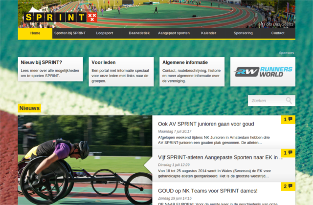 Sprint website screenshot